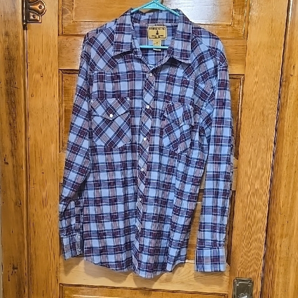 North Wood Long Sleeve Western Snap Shirt XL - Picture 1 of 4